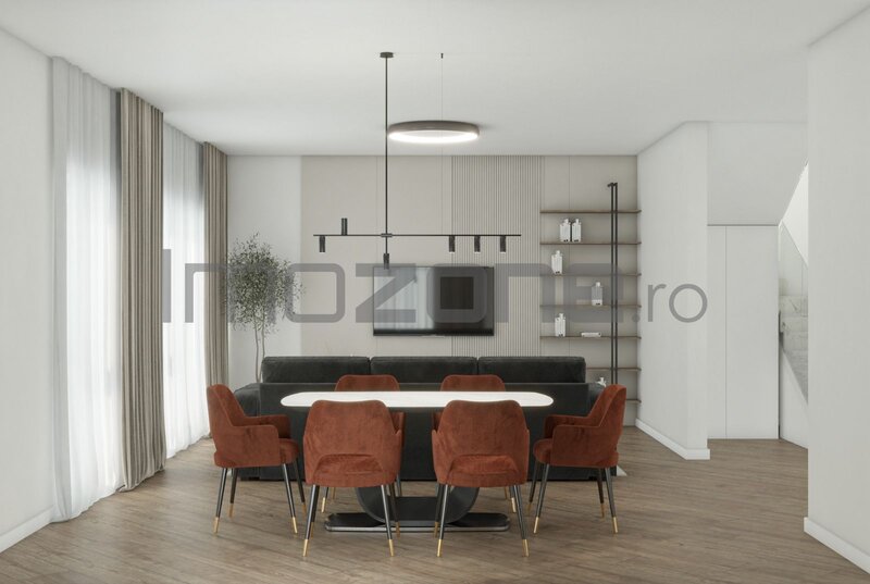 Vila individuala - P+1, 4 camere,  3 dormitoare, 3 bai, 131mp utili, teren 350mp